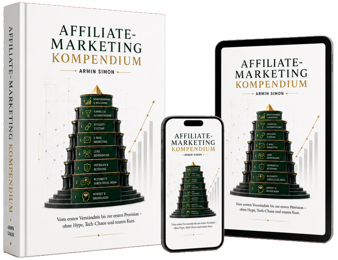 Cover des Affiliate-Marketing Kompendiums von Armin Simon